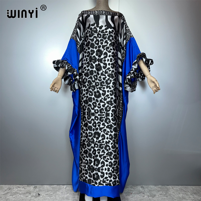 Summer Clothing Holiday - WINYI yaz Leopar baskı gece elbisesi