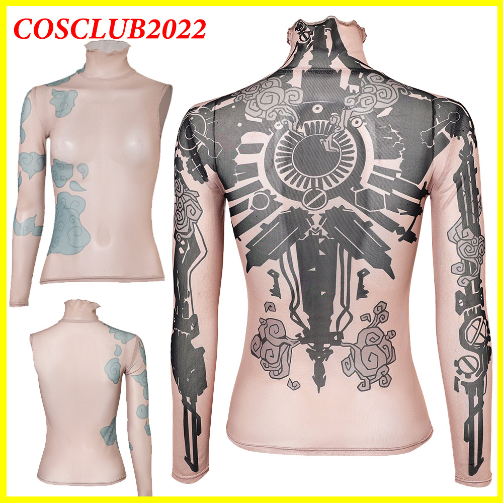Summer Clothing Cheap - Kadın Arcane Jinx Cosplay Gömlek Dövme