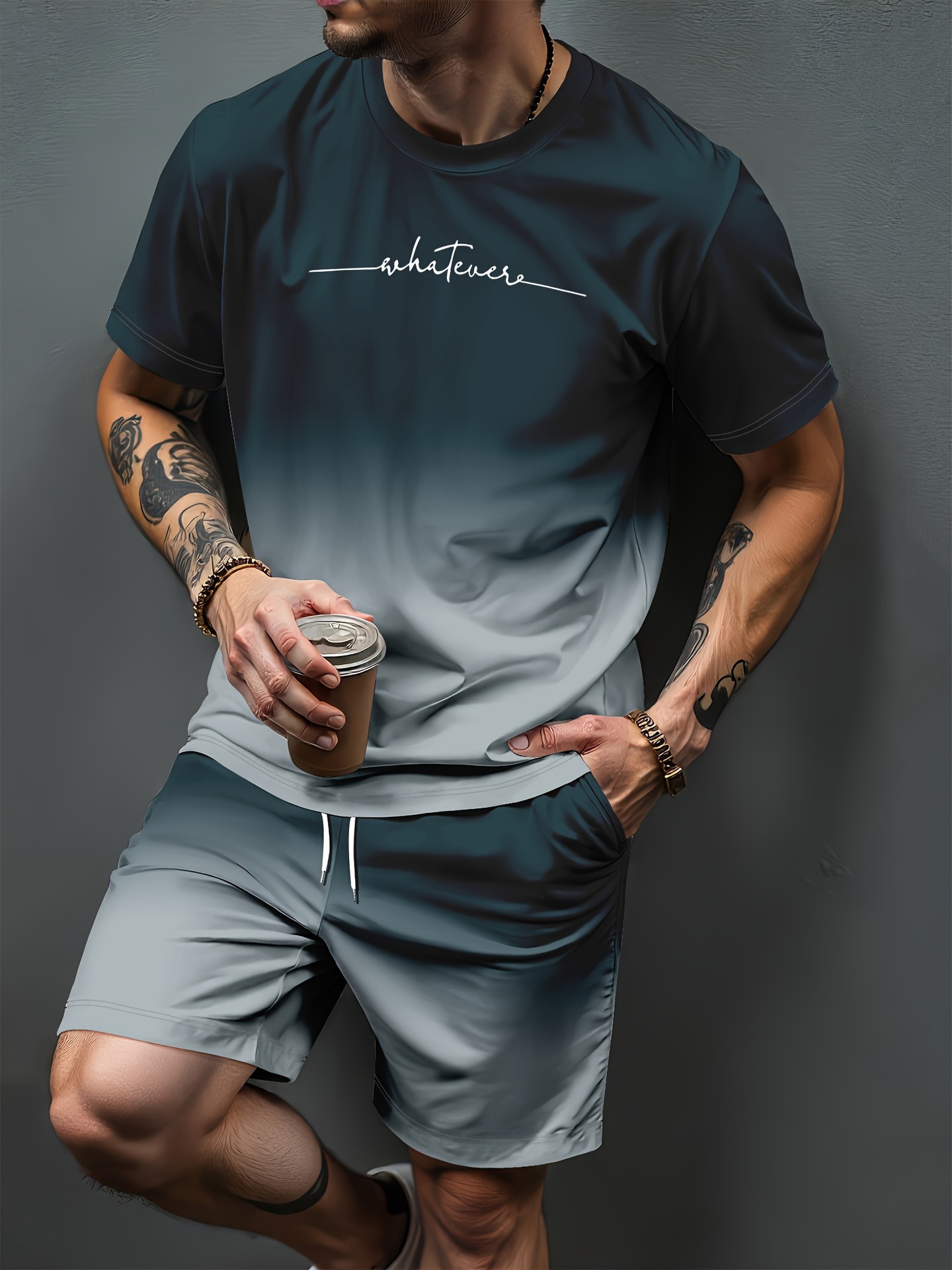 Degrade Mektup Desen 3D Baskı  - Summer Clothing Petite incelemesi ve fiyatı