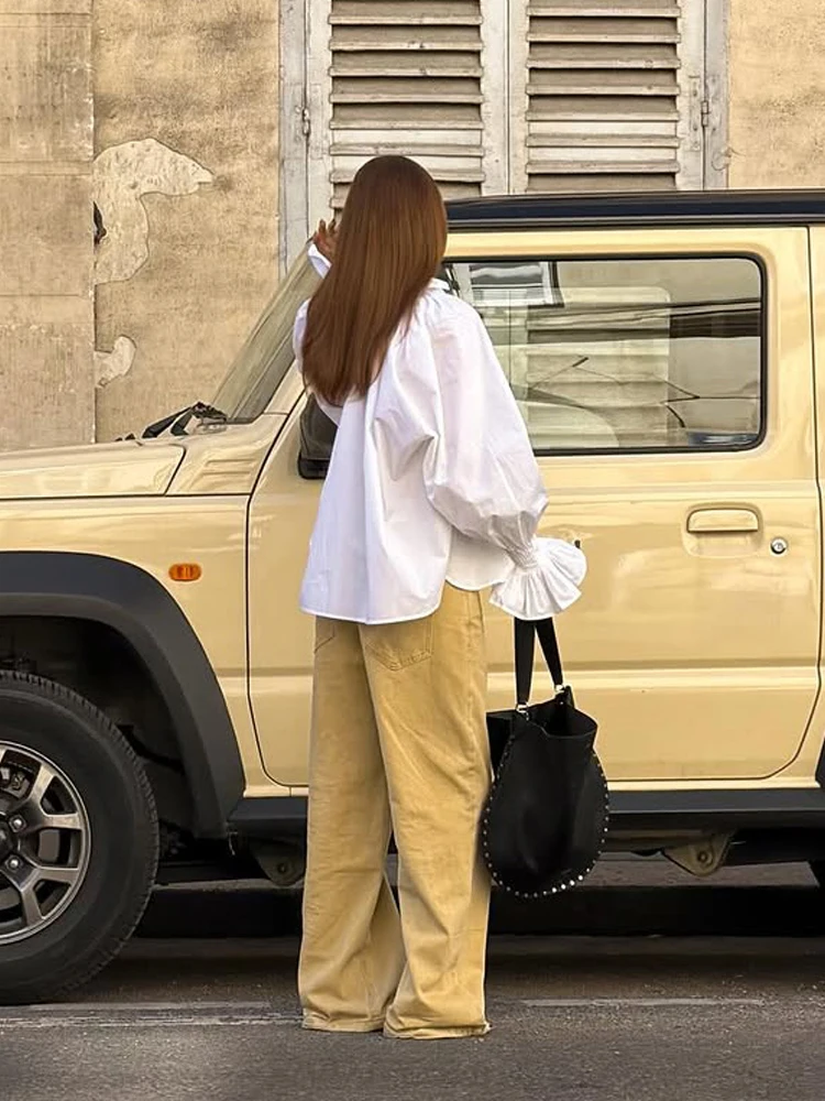 Kadın Beyaz V Yaka Bağcıklı Ön - Tie Front Shirt incelemesi ve fiyatı