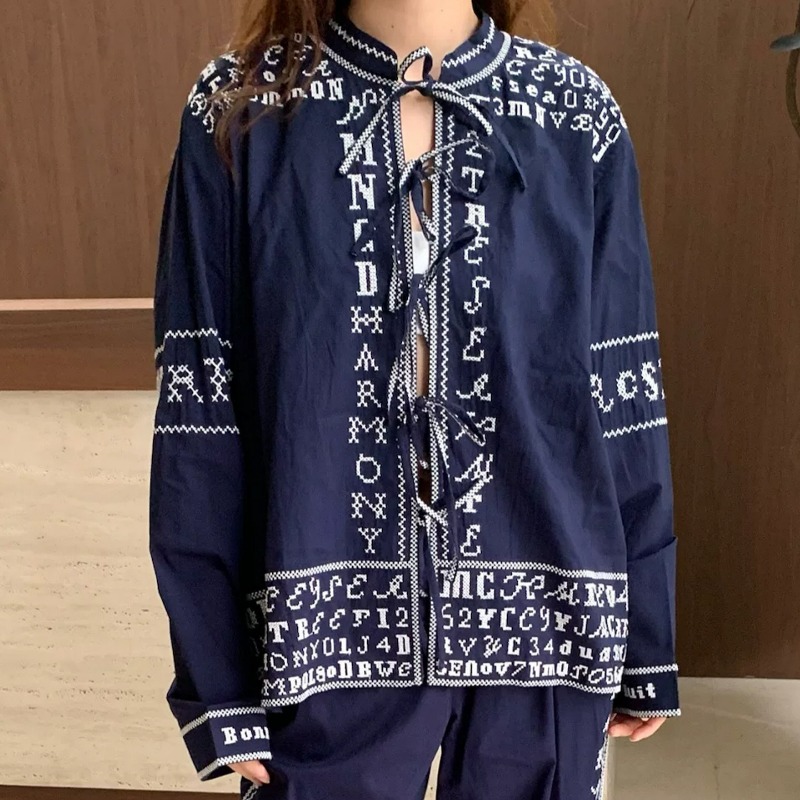 Vintage Etnik Kadın Gömleği Ha - Tie Front Shirt incelemesi ve fiyatı
