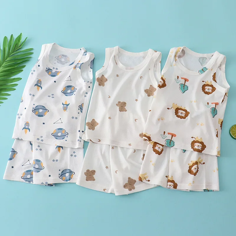 Çocuklar Bambu Pamuk Yelek Tak - Summer Clothing Baby Boy incelemesi ve fiyatı