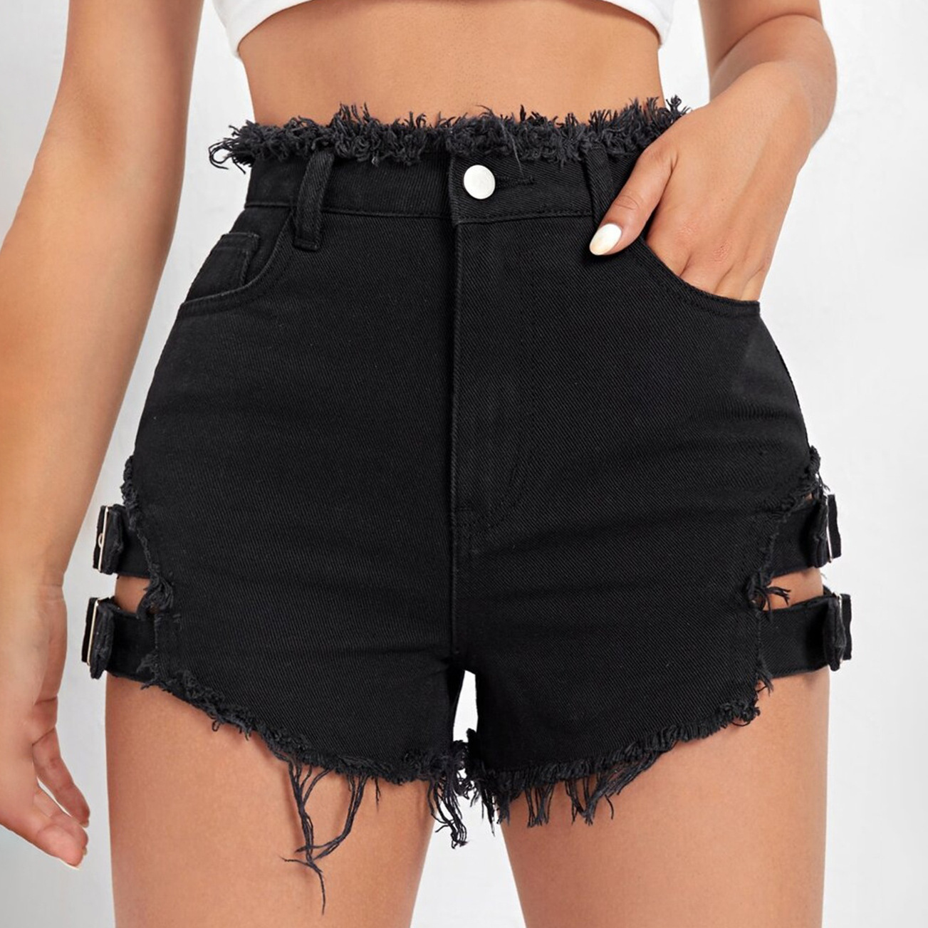 Kadınlar Yüksek Bel Kot Şort Y - Summer Clothing Cheap incelemesi ve fiyatı