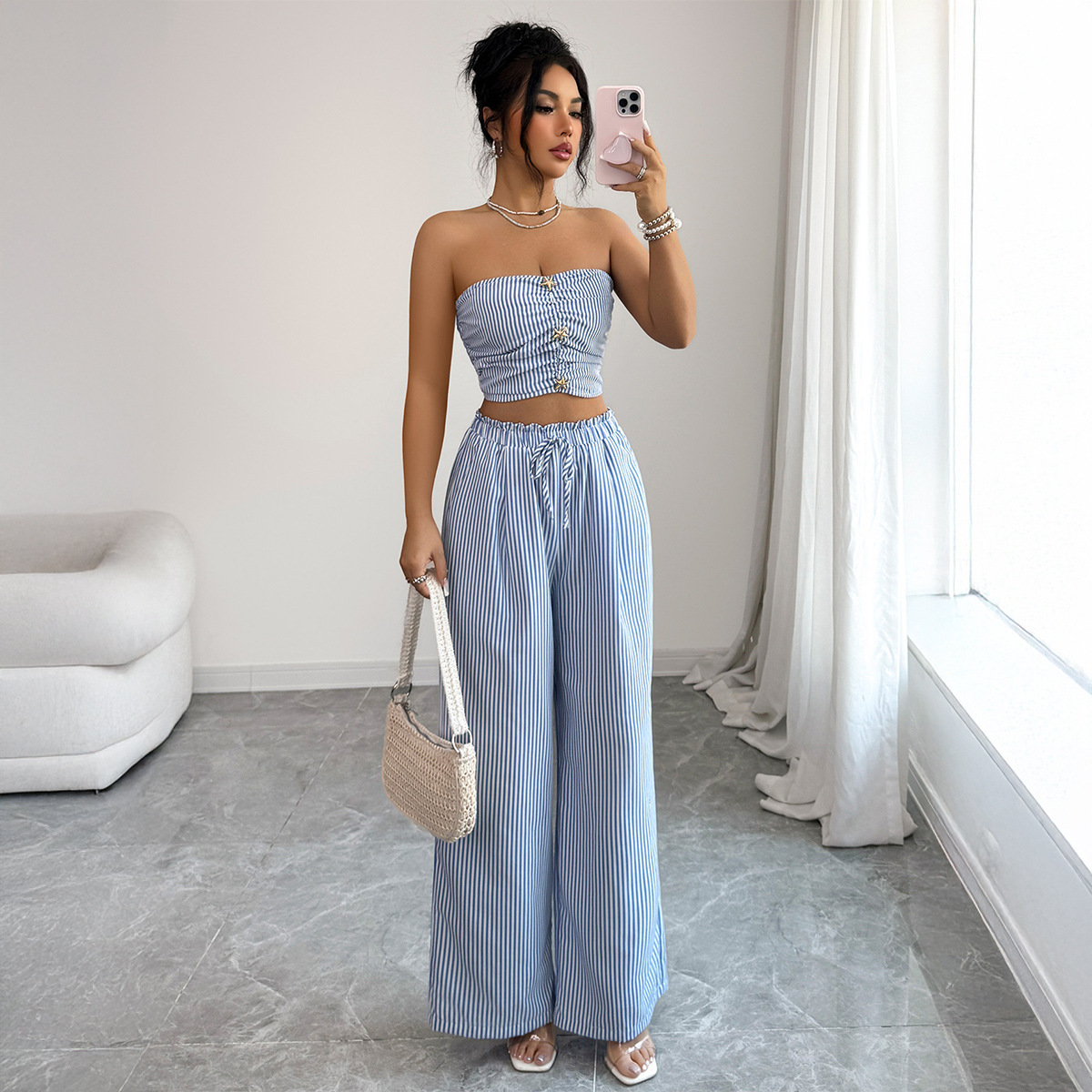 Zarif Tasarım Çizgili Düğmeli  - Summer Clothing Design incelemesi ve fiyatı