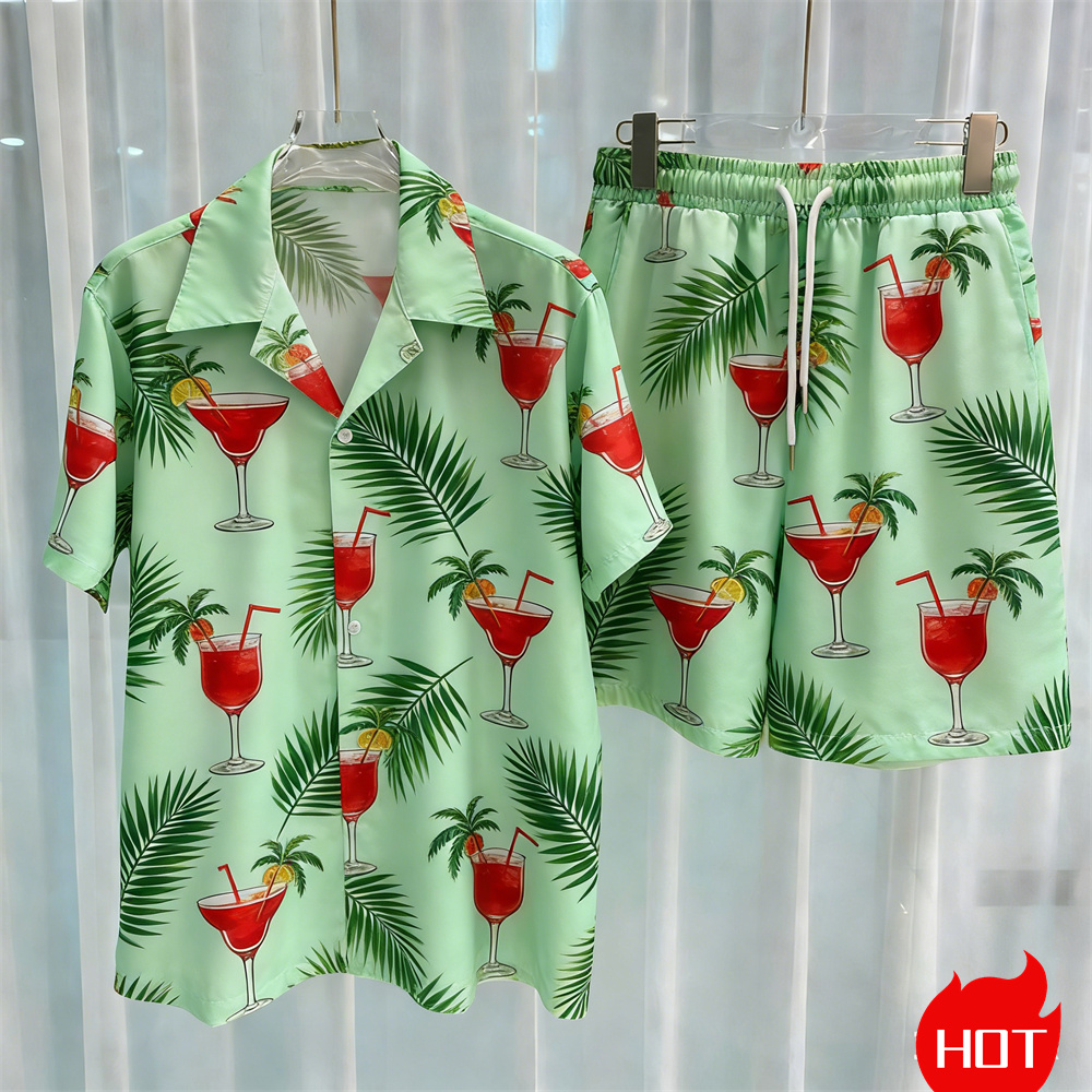 Yaz erkek gömlek setleri bitki - Summer Clothing Beach incelemesi ve fiyatı