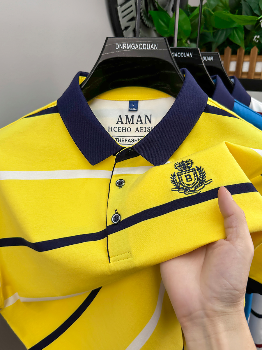 Moda çizgili kısa kollu erkek  - Summer Clothing Mens incelemesi ve fiyatı