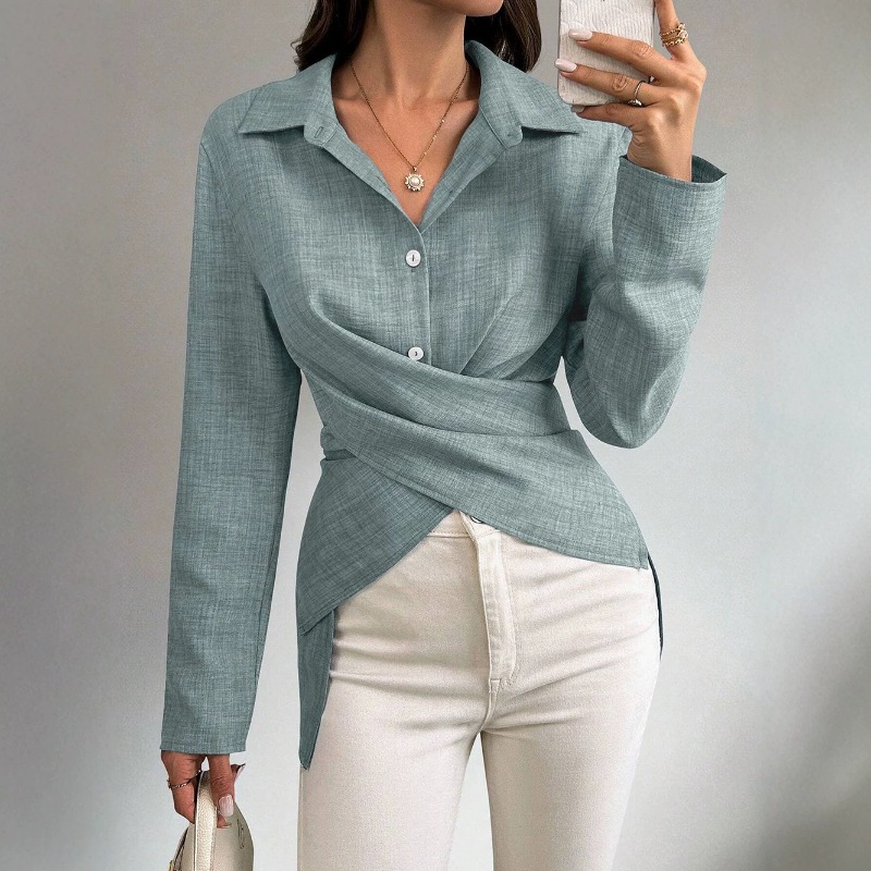 Yaka Bağcıklı ve Vücuda Oturan - Tie Front Shirt incelemesi ve fiyatı