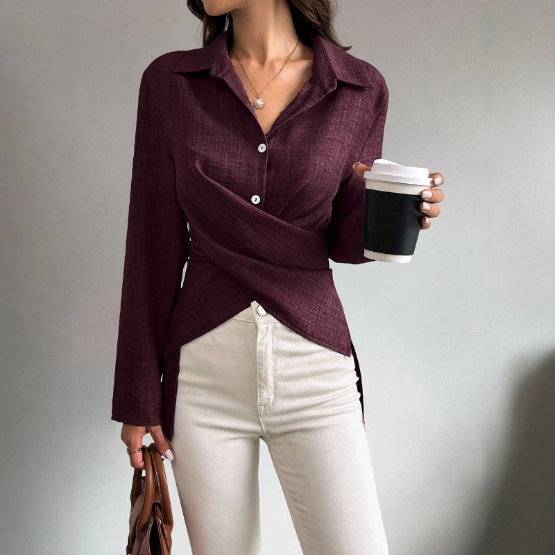 Yaka Bağcıklı ve Vücuda Oturan - Tie Front Shirt incelemesi ve fiyatı