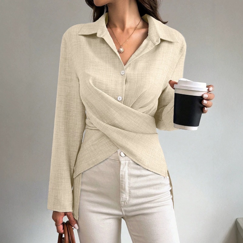 Yaka Bağcıklı ve Vücuda Oturan - Tie Front Shirt incelemesi ve fiyatı